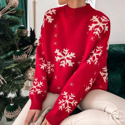 Weihnachtspullover Schneeflockenpullover