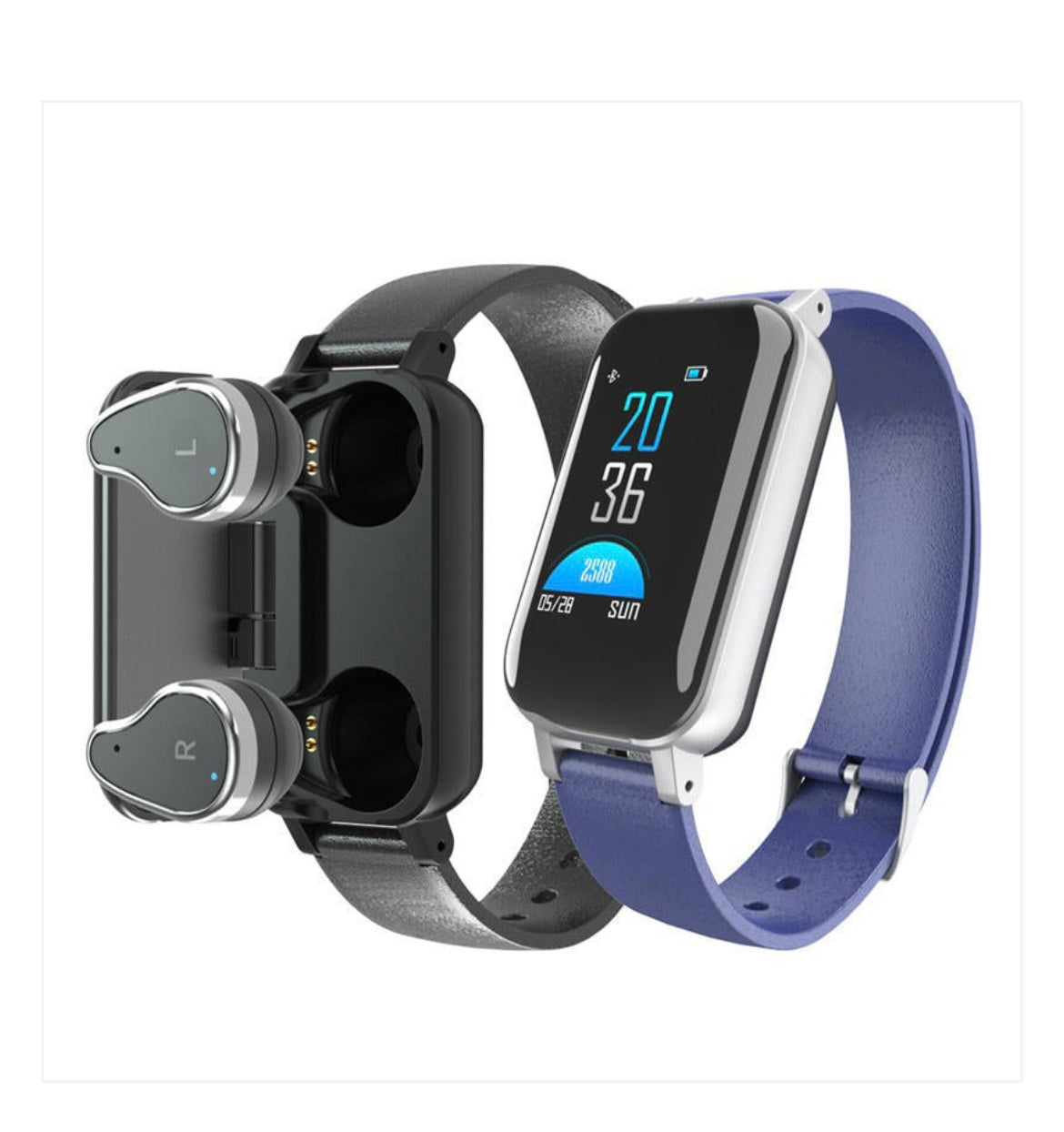 2 in 1 Smart Watch Bluetooth Earbuds