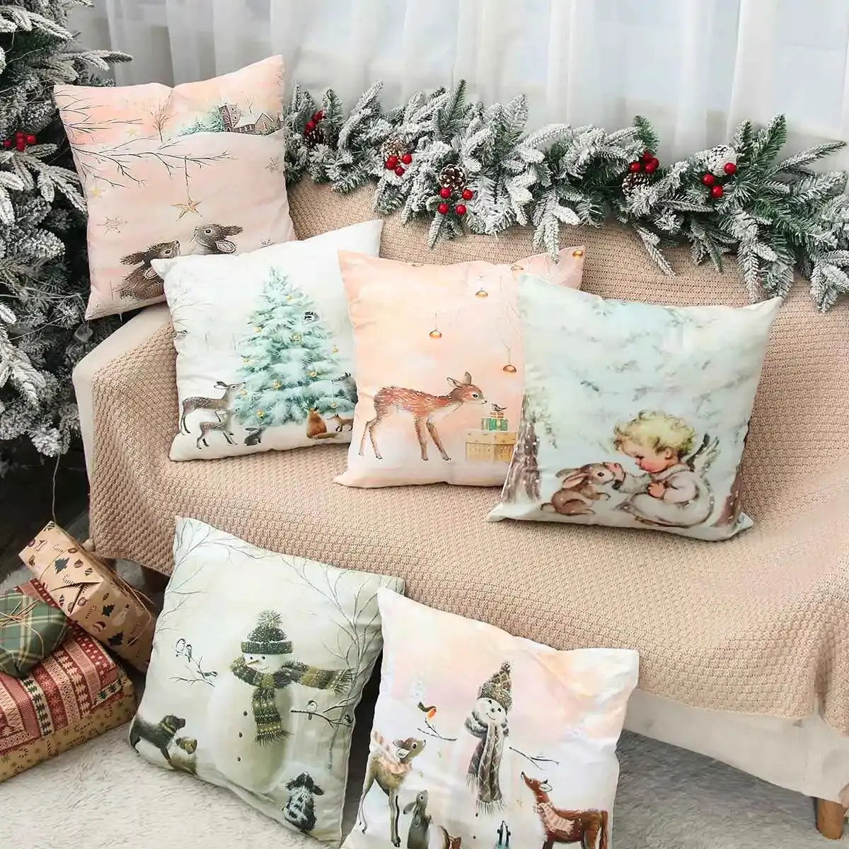 Merry Christmas Cushion Cover for a Festive Home