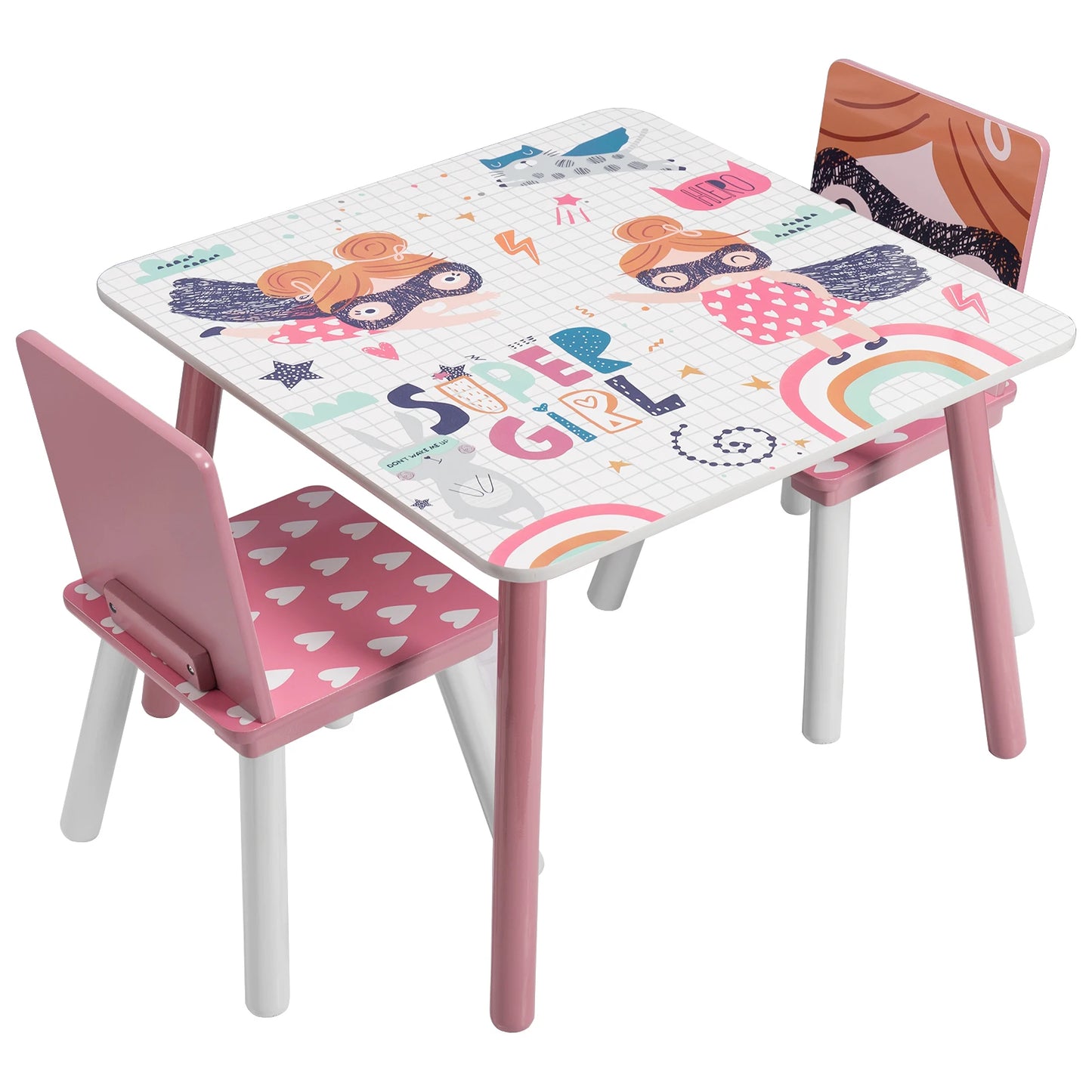 Adorabile set tavolo e sedia per bambini