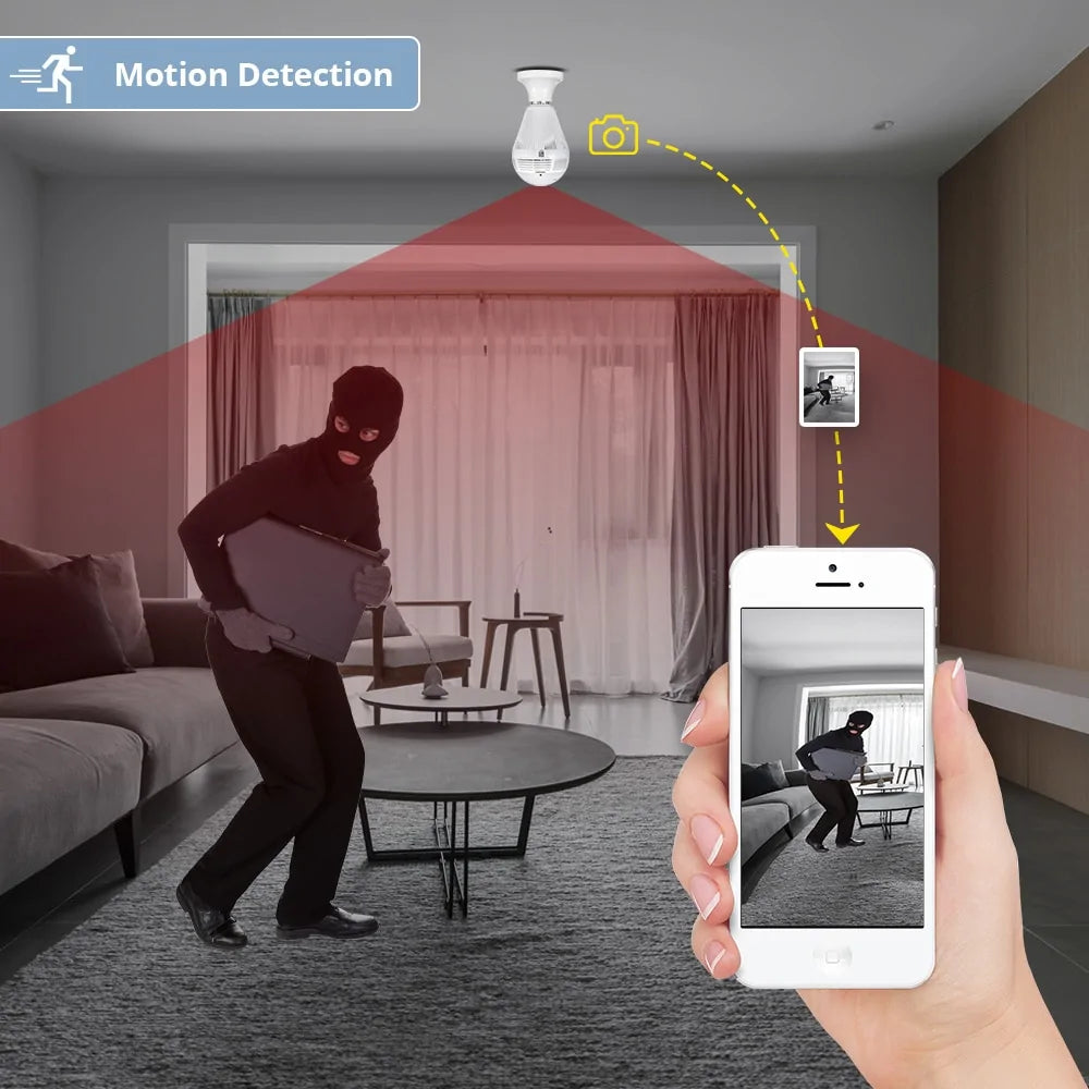 Smart Bulb Security Camera 360°