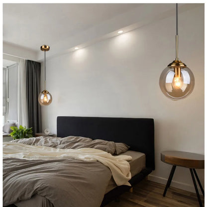 Nordic Modern Glass Ball Pendant Lamp