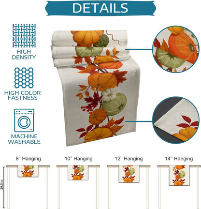 Autumn Pumpkin Table Runner – Halloween & Thanksgiving Decor