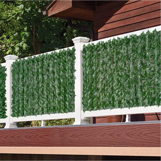 Artificial Ivy Hedge Green Leaf Fence