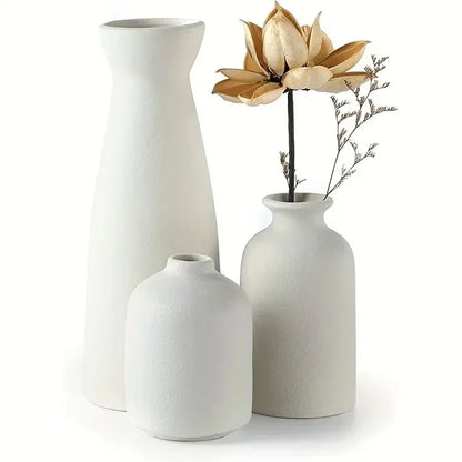 Set Of 3 Modern Ceramic Vases