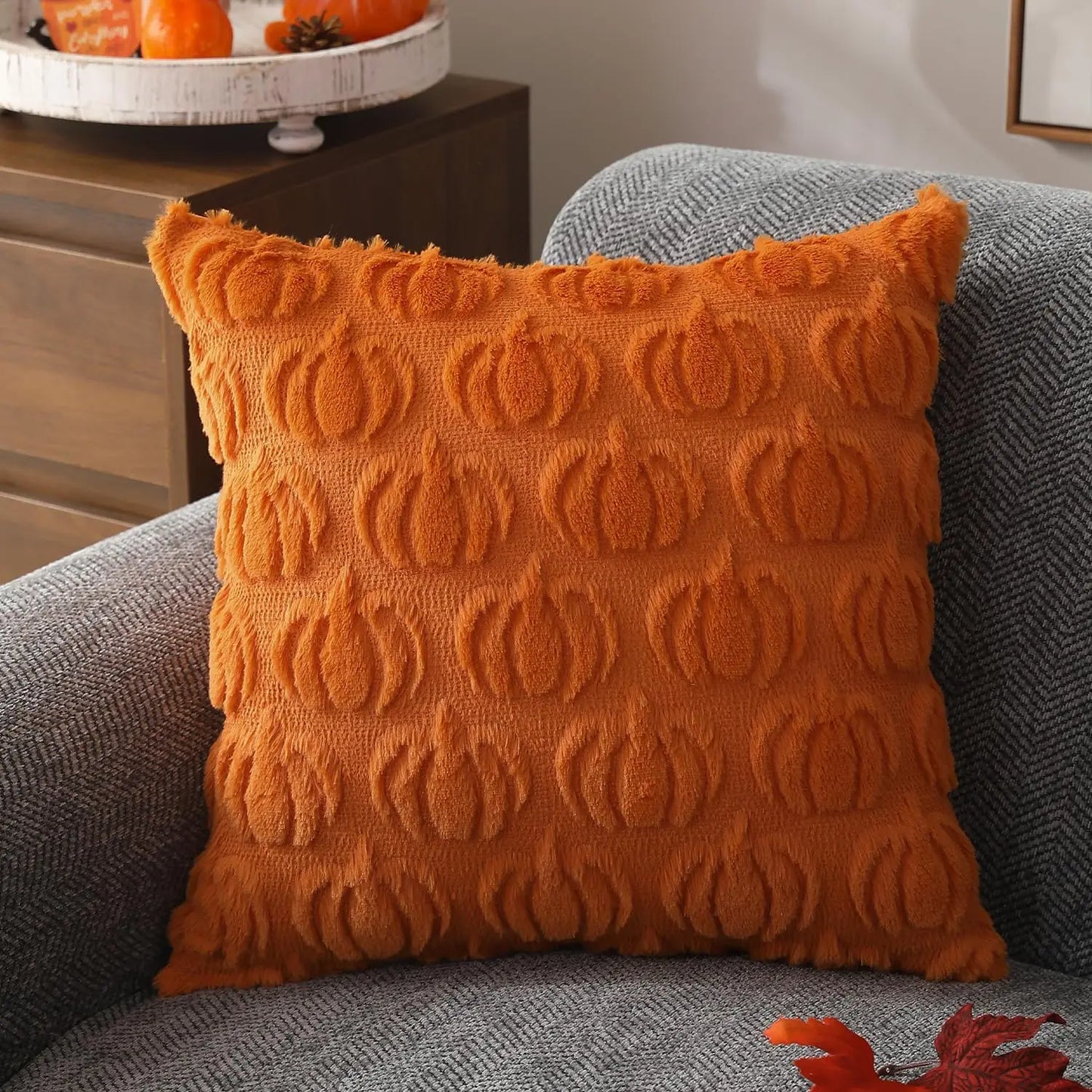 Pumpkin Pattern Throw Pillow Cover