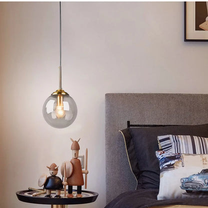 Nordic Modern Glass Ball Pendant Lamp