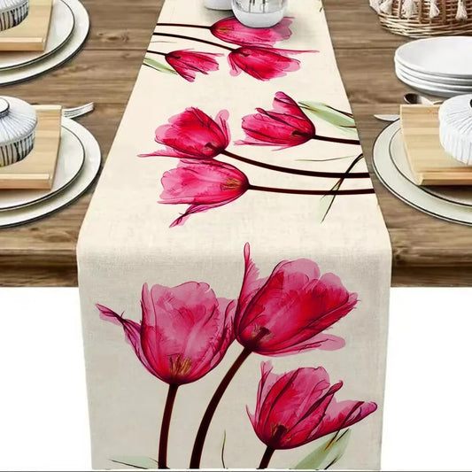 Tulip Linen Table Runner