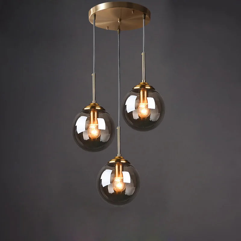 Nordic Modern Glass Ball Pendant Lamp