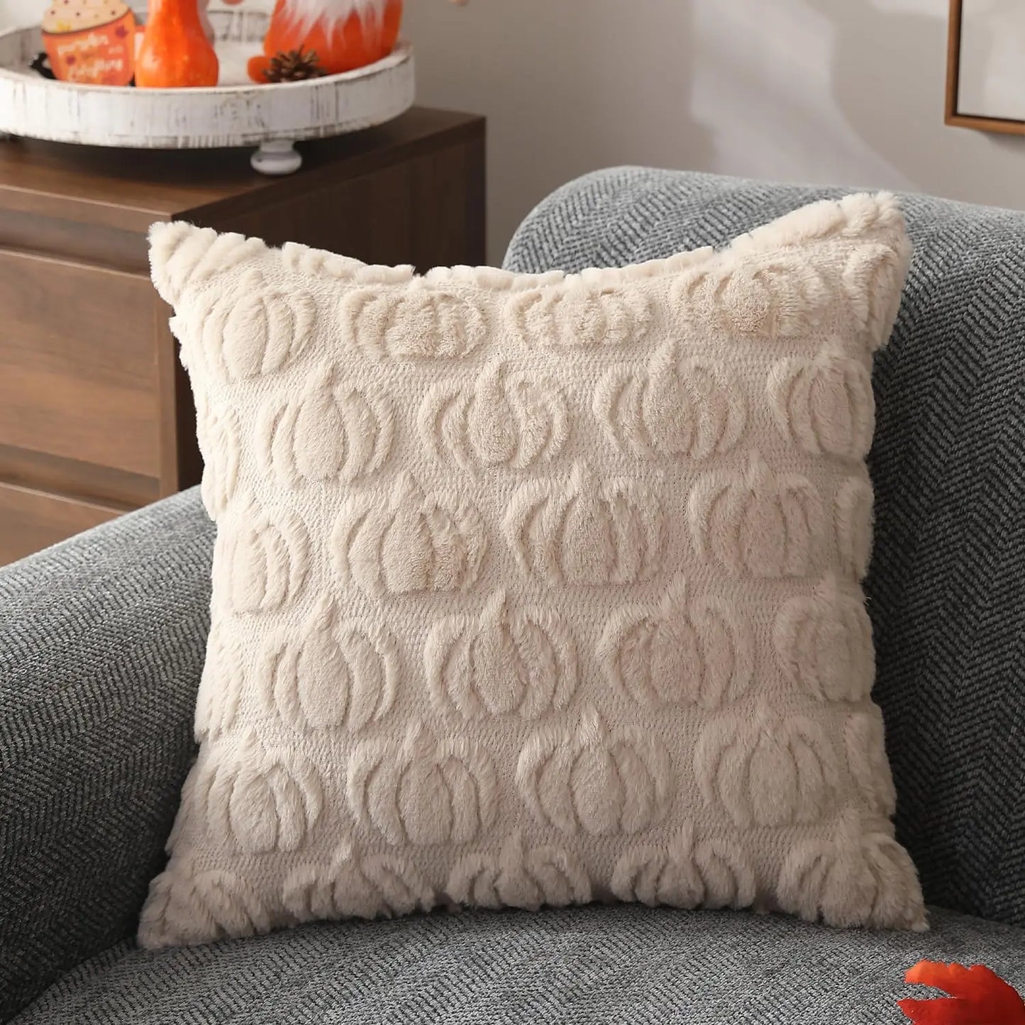 Pumpkin Pattern Throw Pillow Cover