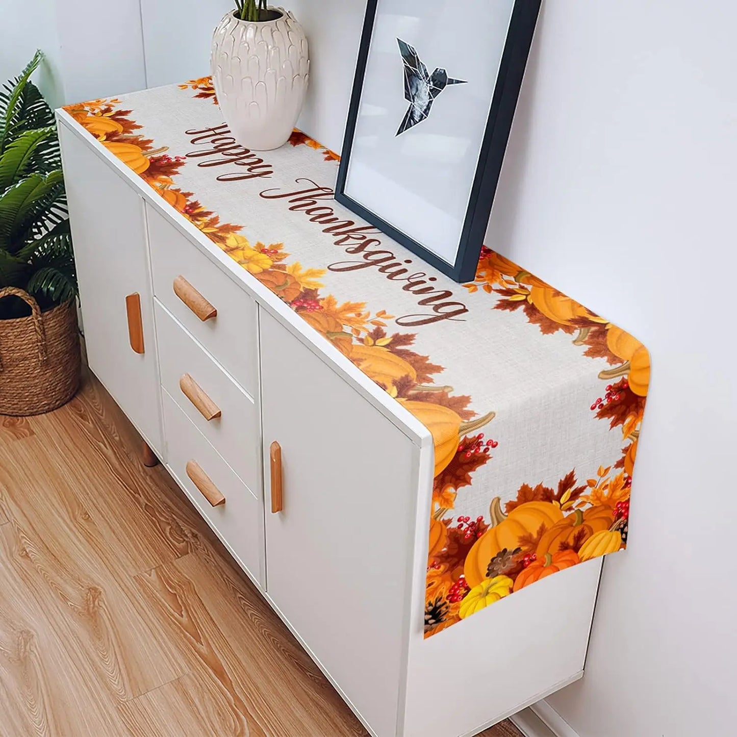 Autumn Pumpkin Table Runner – Halloween & Thanksgiving Decor