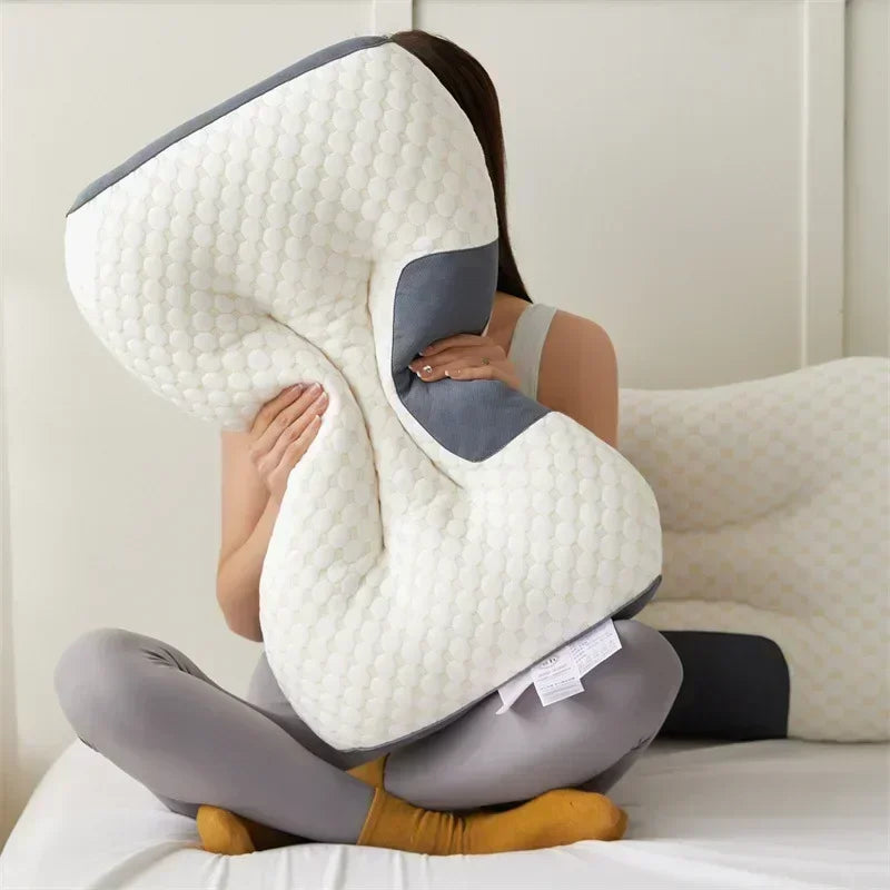 3D Orthopedic Neck Pillow - Soft, Elastic, Washable