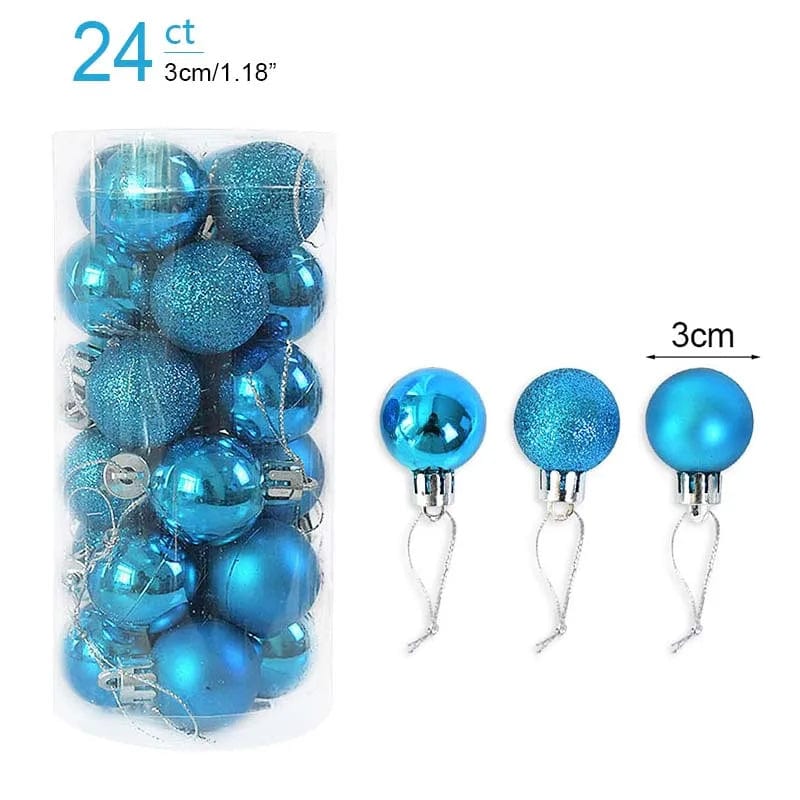 Magic shop 24pcs blue 24/36 pcs Christmas Tree Ornaments