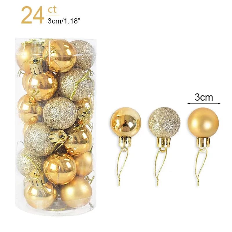 Magic shop 24pcs gold 24/36 pcs Christmas Tree Ornaments