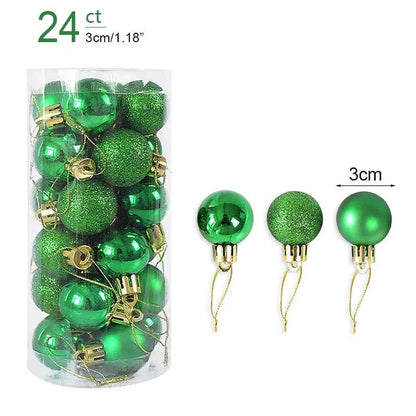 Magic shop 24pcs green 24/36 pcs Christmas Tree Ornaments