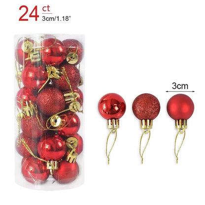 Magic shop 24pcs red 24/36 pcs Christmas Tree Ornaments