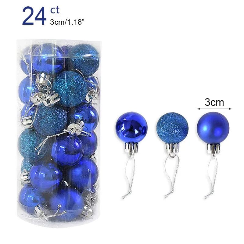 Magic shop 24pcs royal blue 24/36 pcs Christmas Tree Ornaments