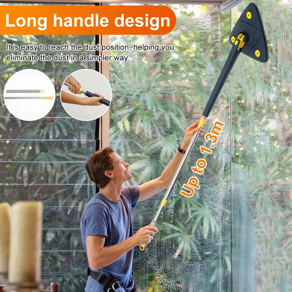 Magic shop 360° Rotatable Telescopic Triangle Mop