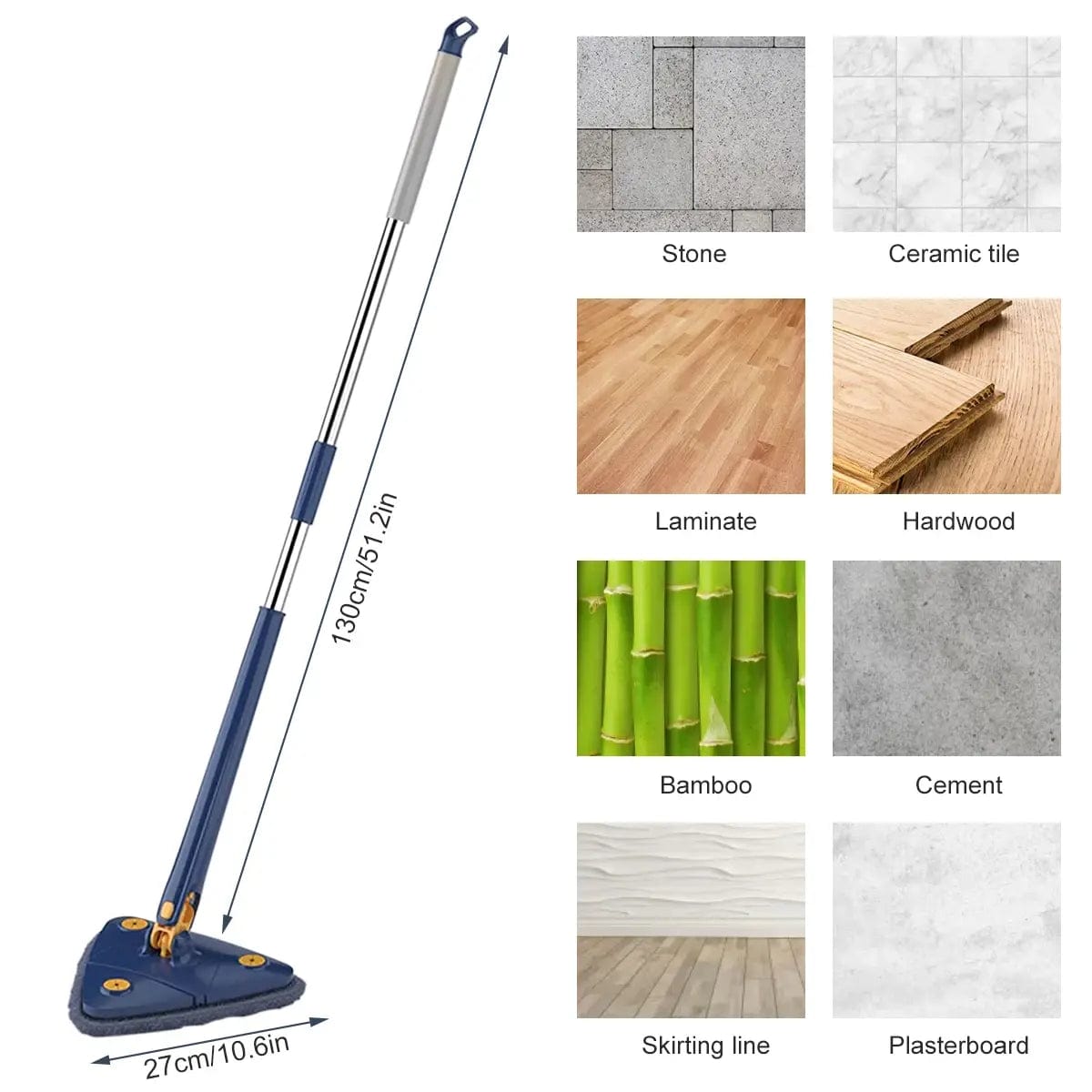 Magic shop 360° Rotatable Telescopic Triangle Mop