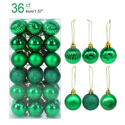 Magic shop 36pcs green 24/36 pcs Christmas Tree Ornaments