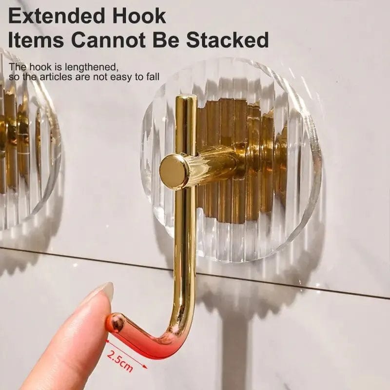 Magic shop 6.5x6.5cm / gold 3PCS  Adhesive Wall Hooks