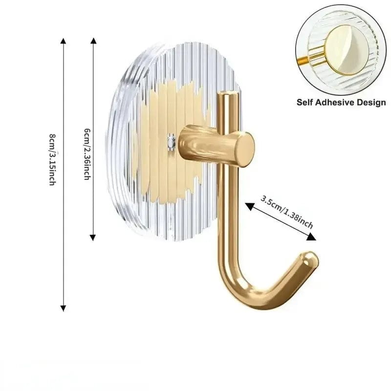 Magic shop 6.5x6.5cm / gold 3PCS  Adhesive Wall Hooks