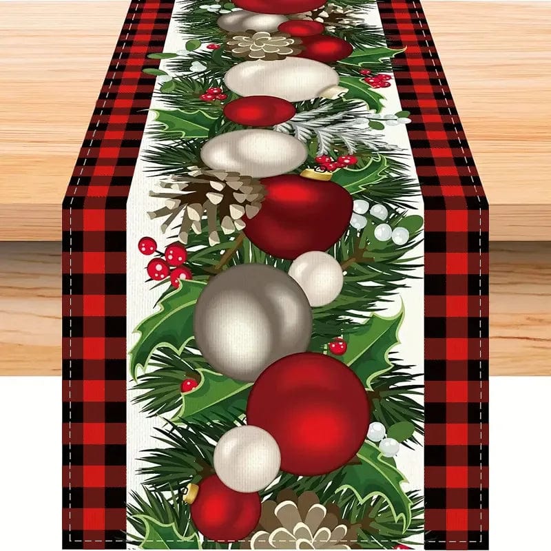 Magic shop 9 / 183x33cm Linen Christmas Table Runner – Navidad Noel Holiday Décor 2025