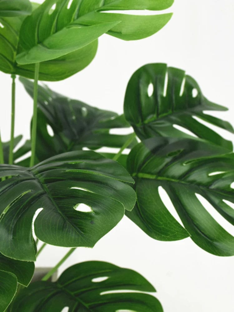 Magic shop articoli arredo 12 leaves green Artificial  Monstera Leaves