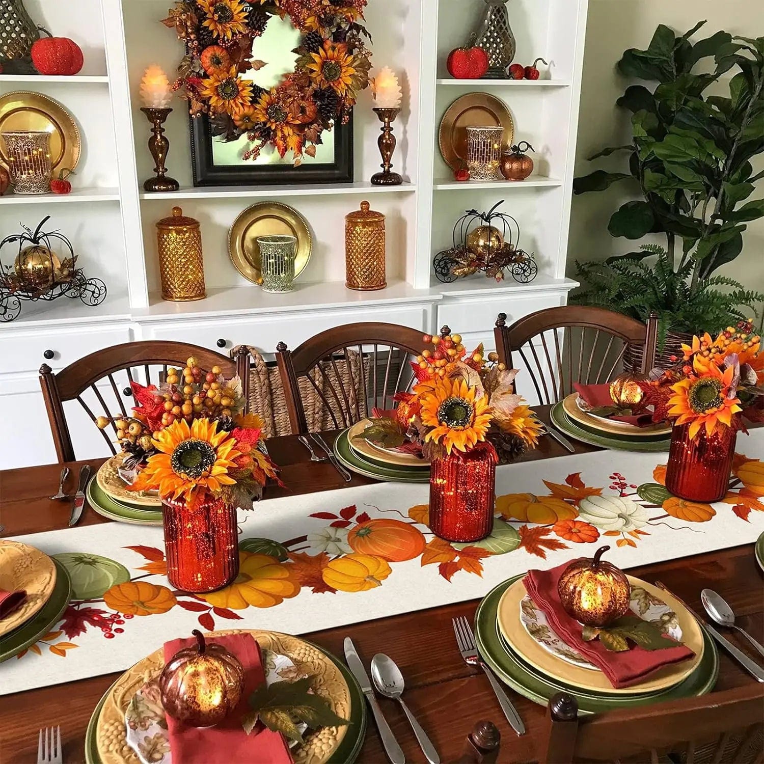 Magic shop Autumn Pumpkin Table Runner – Halloween & Thanksgiving Decor