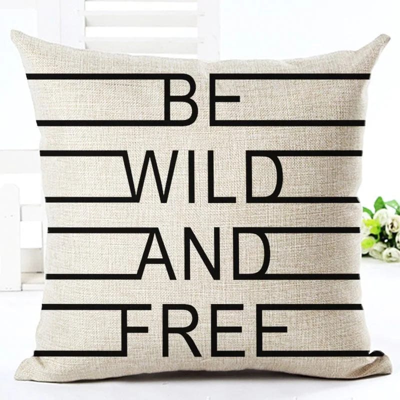 Magic shop Be wild and free / 45x45cm Decorative Cushion Cover