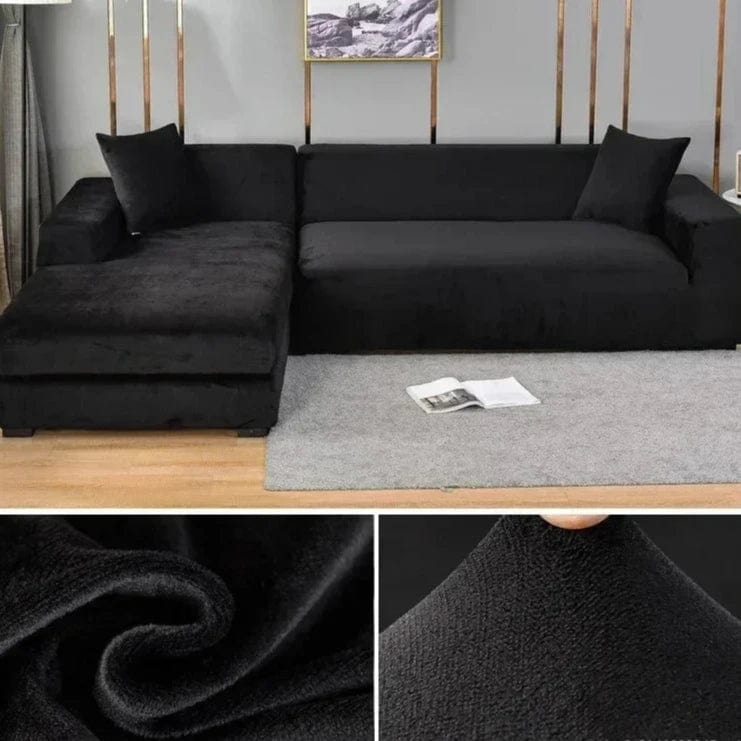 Magic shop Black / 1 SEAT (90-140CM) Universal Velvet Sofa Cover