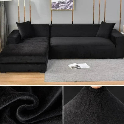 Magic shop Black / 1 SEAT (90-140CM) Universal Velvet Sofa Cover