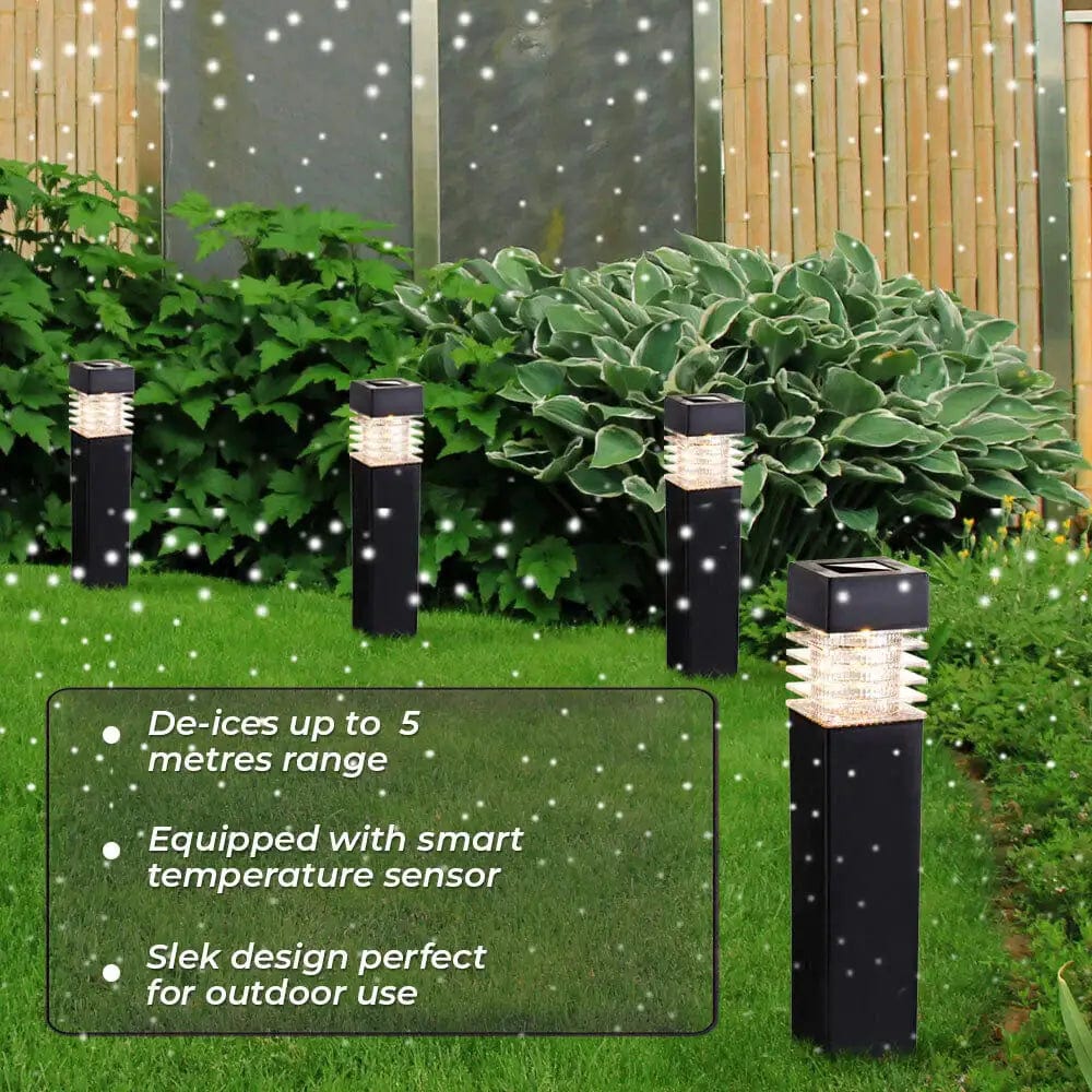 Magic shop Black/4 pcs Eco-Friendly Solar Powered De-Icing Light