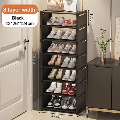 Magic shop Black-8-layer-width Shoe Rack Storage Organizer