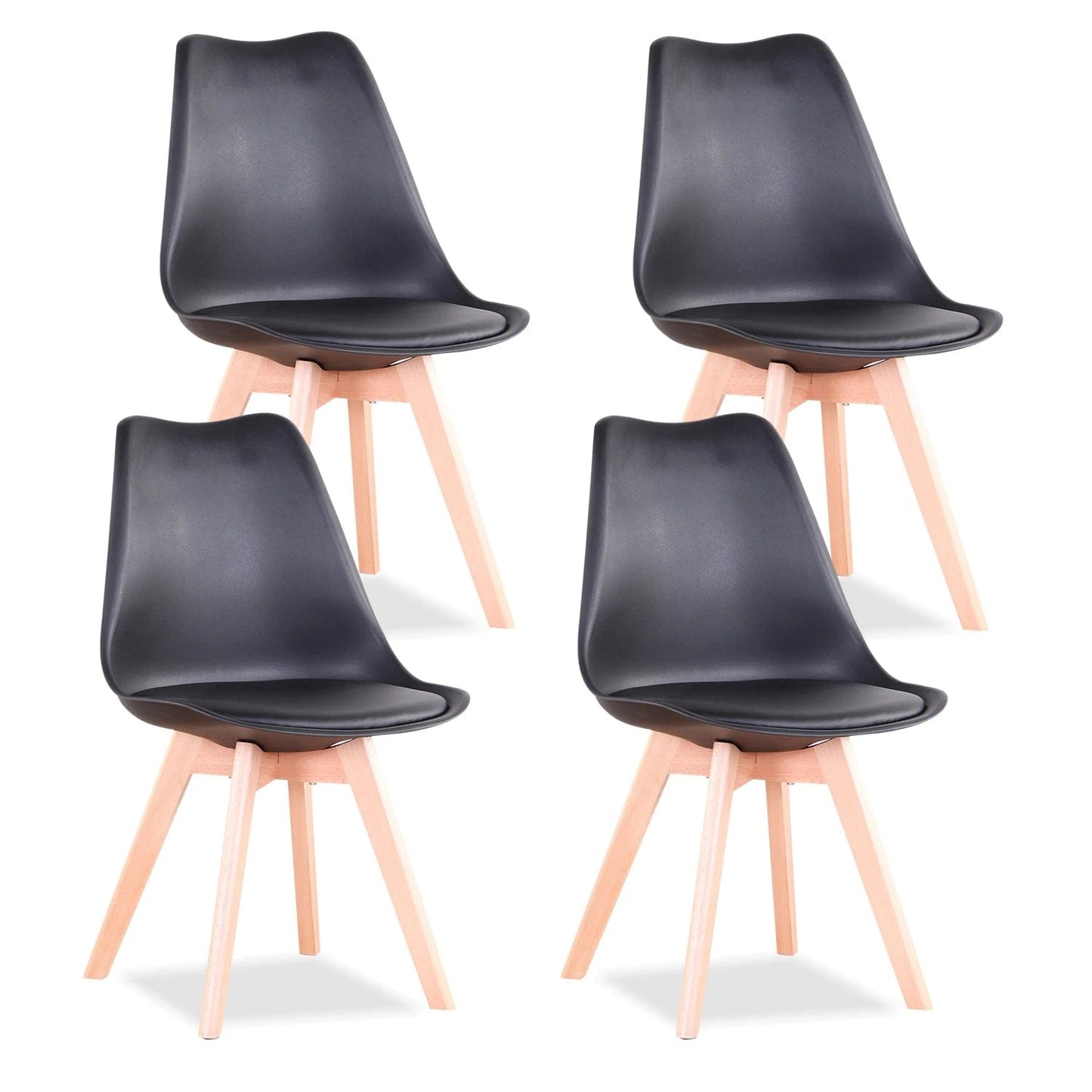 Magic shop Black Set of 4 Modern Chairs