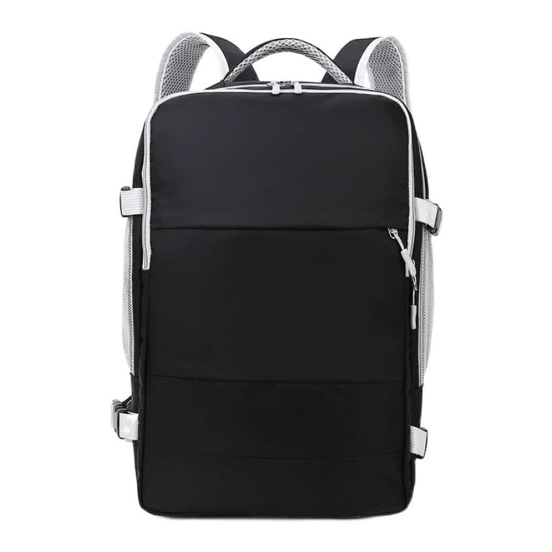 Magic shop Black Waterproof Travel Backpack with Luggage Strap & USB Charging Port