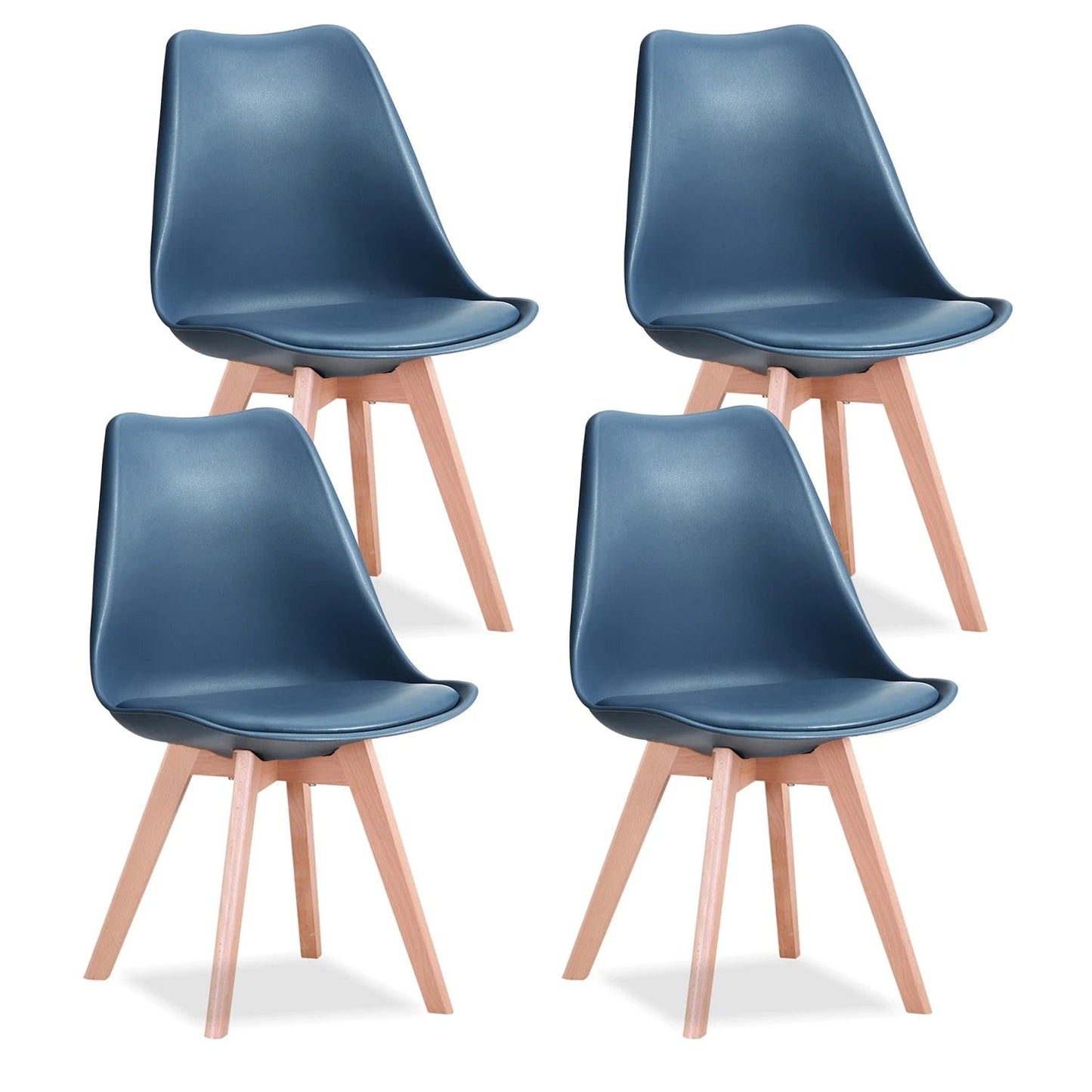 Magic shop Dark Blue Set of 4 Modern Chairs