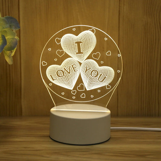 Magic shop Design D / 100 X 40MM USB Acrylic 3D Night Light Lamp