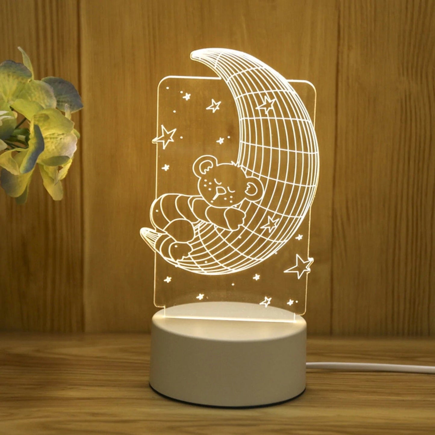 Magic shop Design E / 100 X 40MM USB Acrylic 3D Night Light Lamp