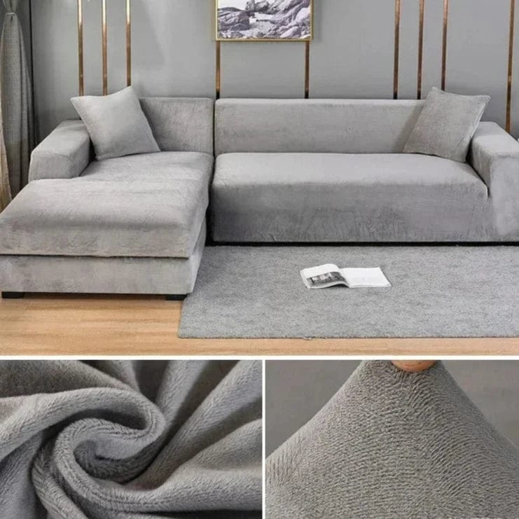 Magic shop Light Gray / 1 SEAT (90-140CM) Universal Velvet Sofa Cover