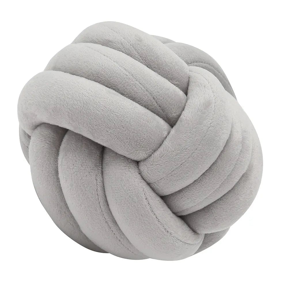 Magic shop Light Grey Velvet Knotted Cushion