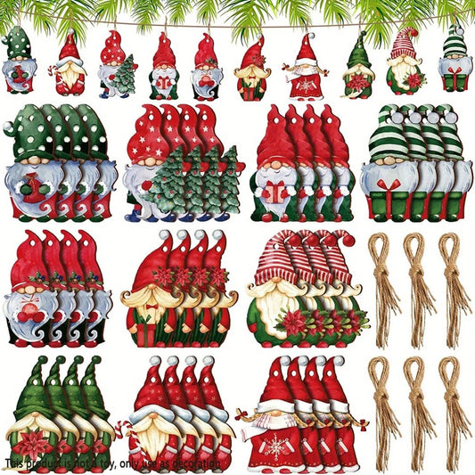 Magic shop Multicolor 20pcs Dwarfs Christmas Wooden Ornaments