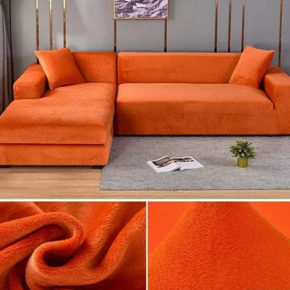 Magic shop Orange / 1 SEAT (90-140CM) Universal Velvet Sofa Cover