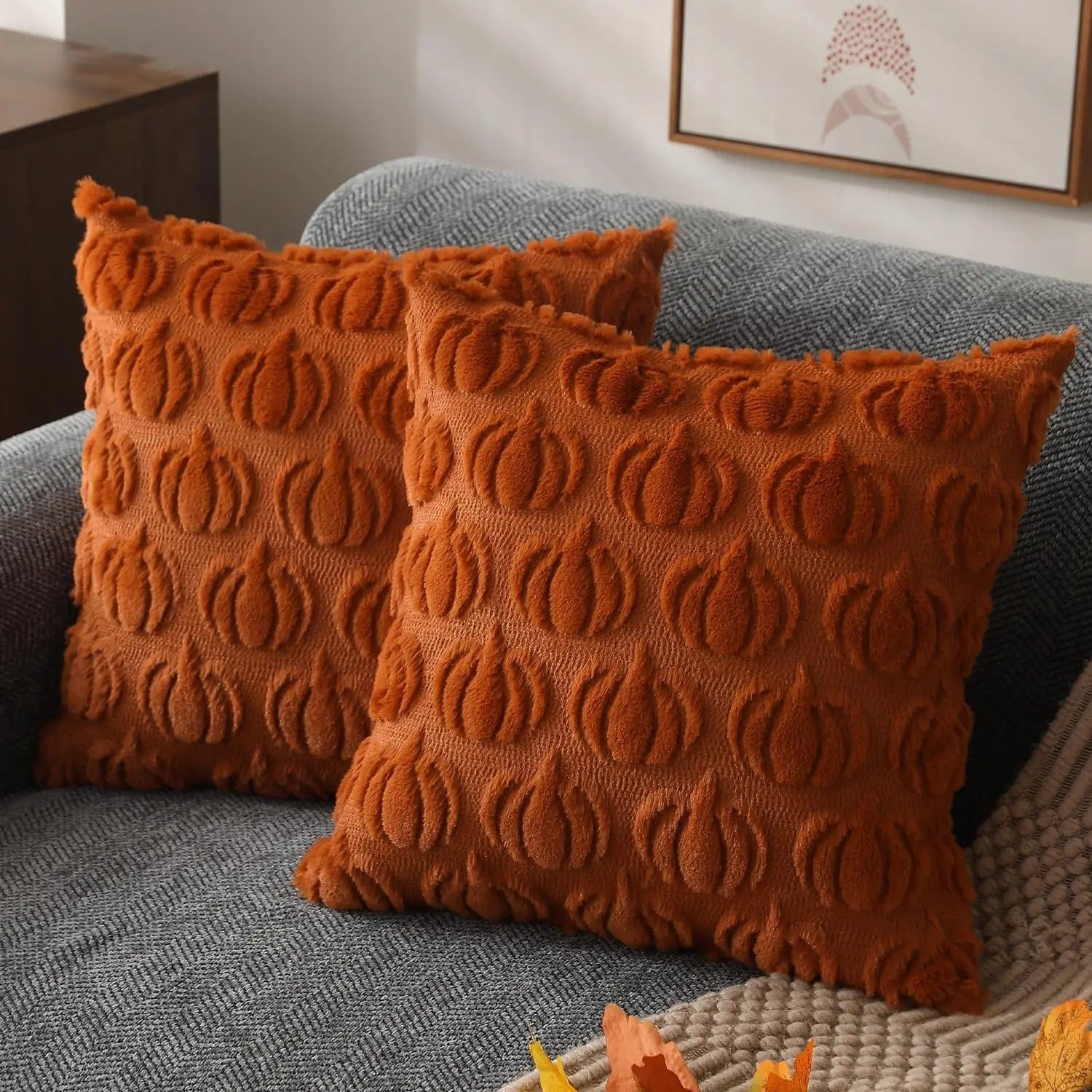 Magic shop Pumpkin Pattern Throw Pillow Cover