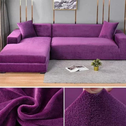 Magic shop Purple / 1 SEAT (90-140CM) Universal Velvet Sofa Cover