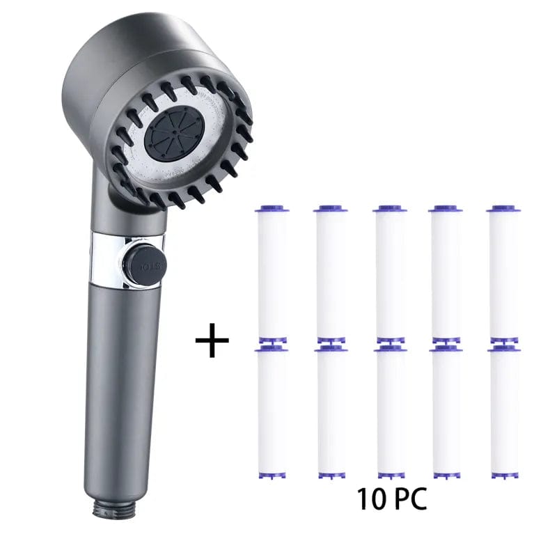 Magic shop Shower And 10 Filter / 3 inch 3 Modes High Pressure Shower Head