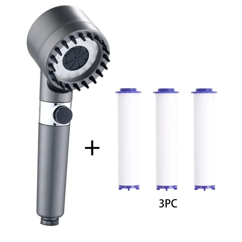 Magic shop Shower And 3 Filters / 3 inch 3 Modes High Pressure Shower Head