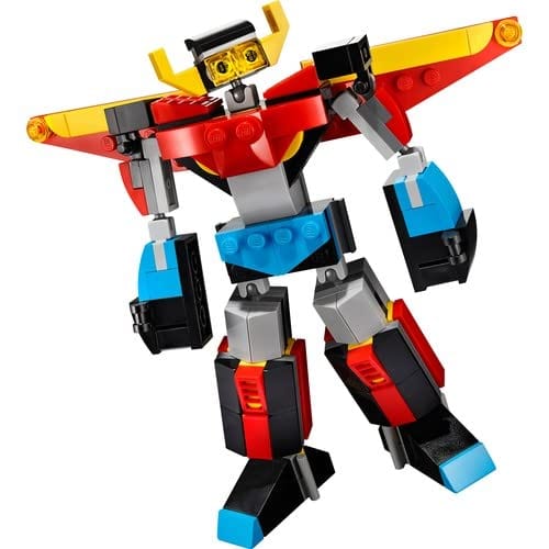 Magic shop Singolo LEGO Creator 3 in 1 Super Robot, Set di Costruzioni in Mattoncini, Aereo e Drago Giocattolo per Bambina e Bambino dai 6 Anni in su, con Parti Regolabili 31124