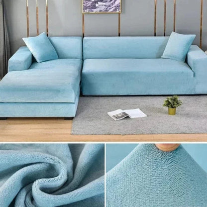 Magic shop Sky Blue / 1 SEAT (90-140CM) Universal Velvet Sofa Cover