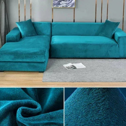 Magic shop Turquoise Blue / 1 SEAT (90-140CM) Universal Velvet Sofa Cover